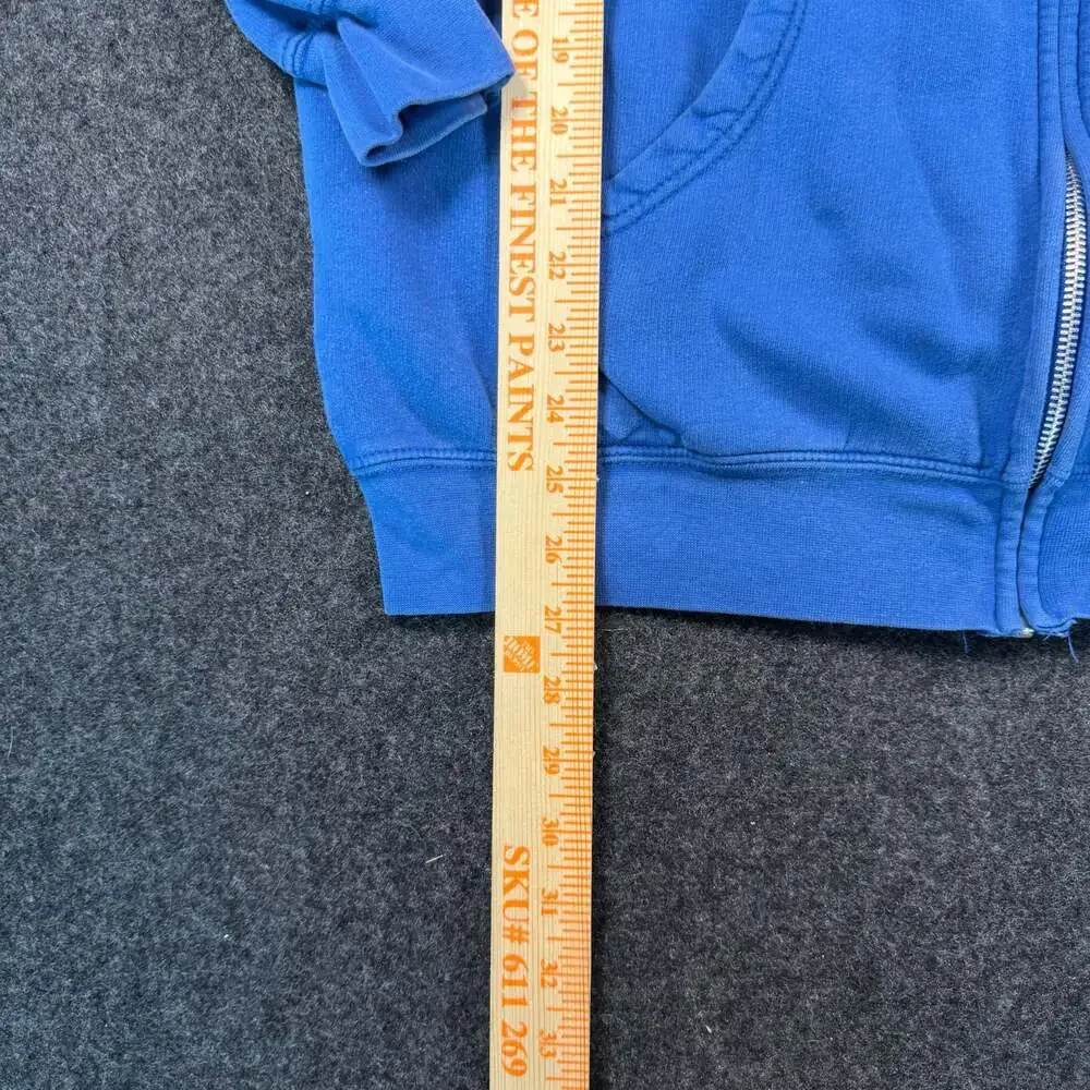 Osiris Y2K Hello My Shoes Are Name Tag Graphic Full Zip Hoodie Blue